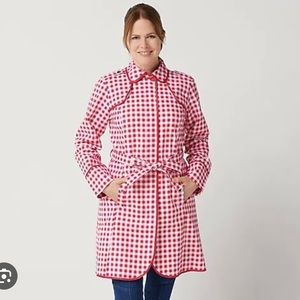Women's Red Checkered Coat